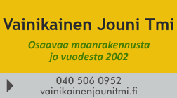 Maanrakennustöitä Vainikainen Jouni logo